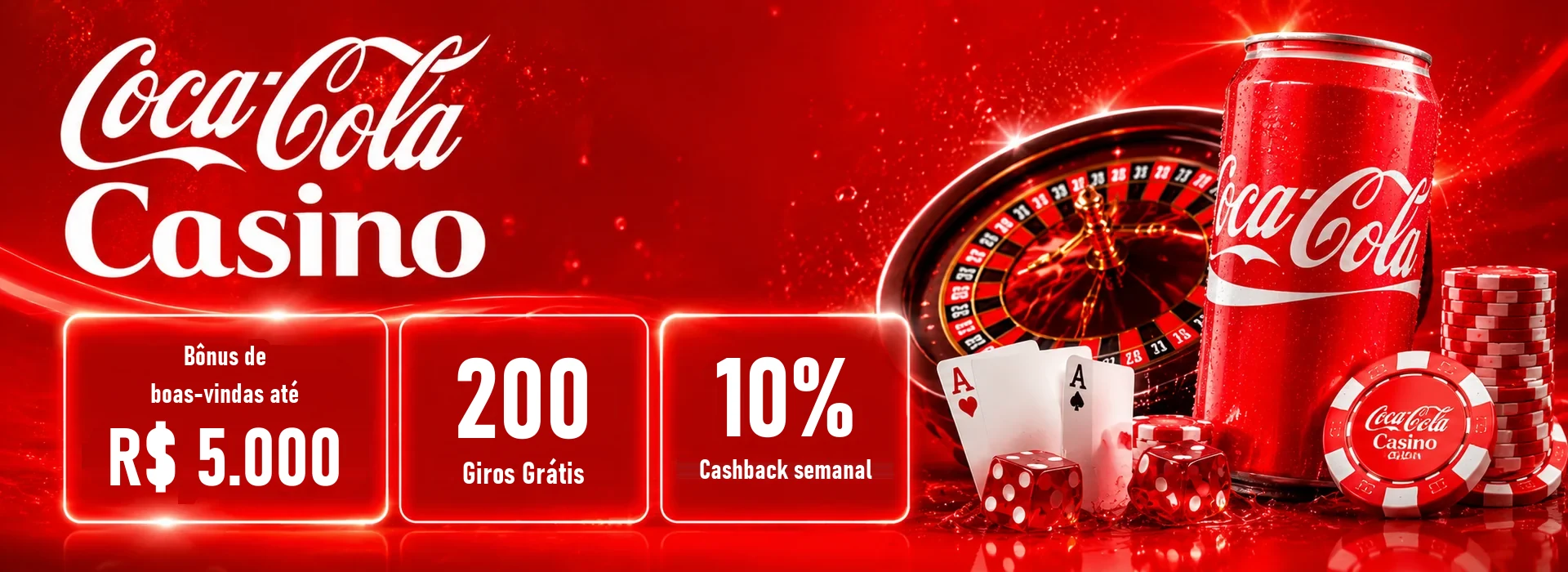 Bônus de boas-vindas do Coca-Cola Casino — Coca-Cola Casino